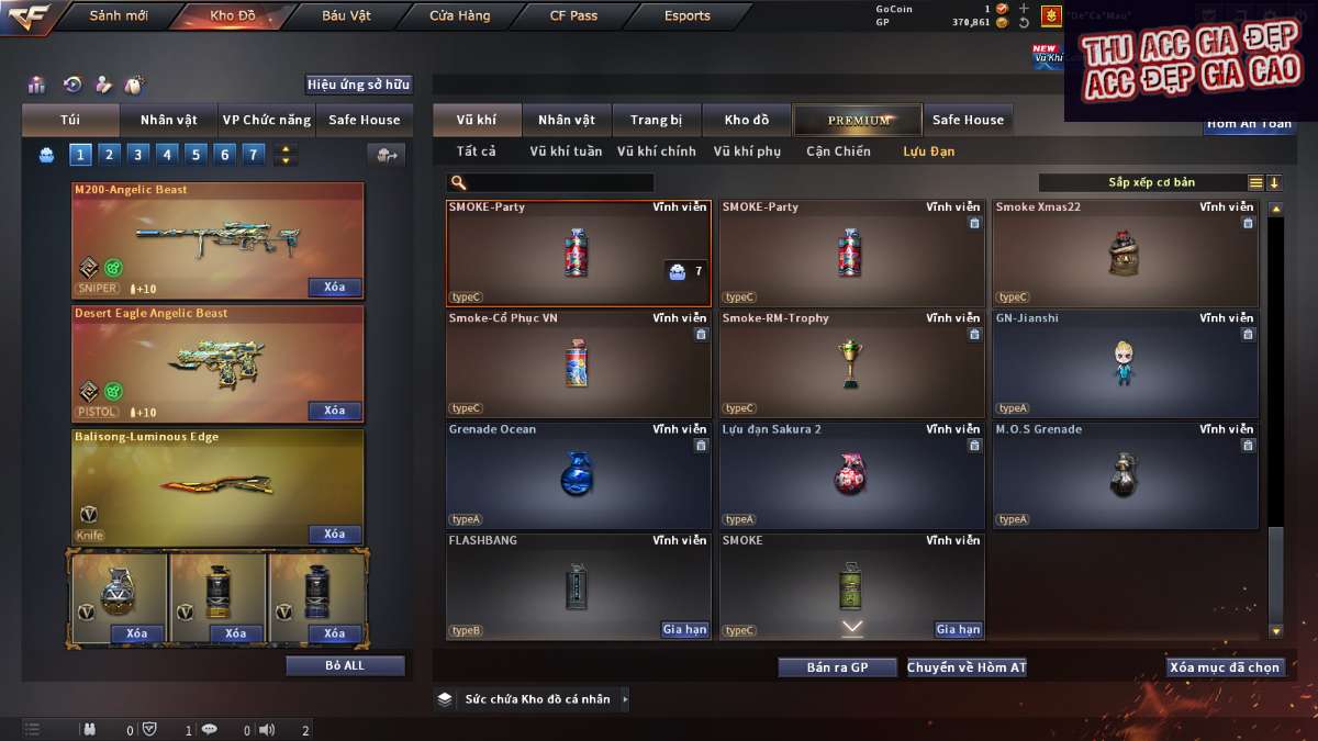 shop acc cf uy tin gia re